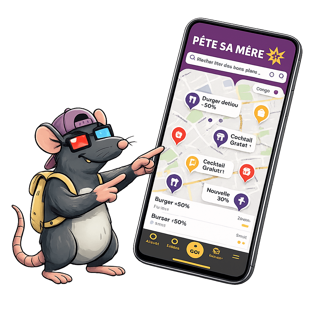 pete sa mere application bon plan paris rats